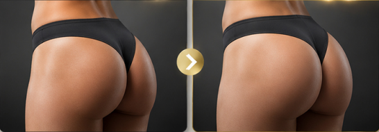 Buttocks before after