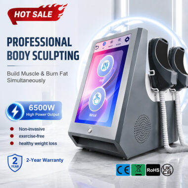 EMSnova 6500W professional body sculpting machine for muscle building and fat burning. CE and RoHS certified with 2-year warranty