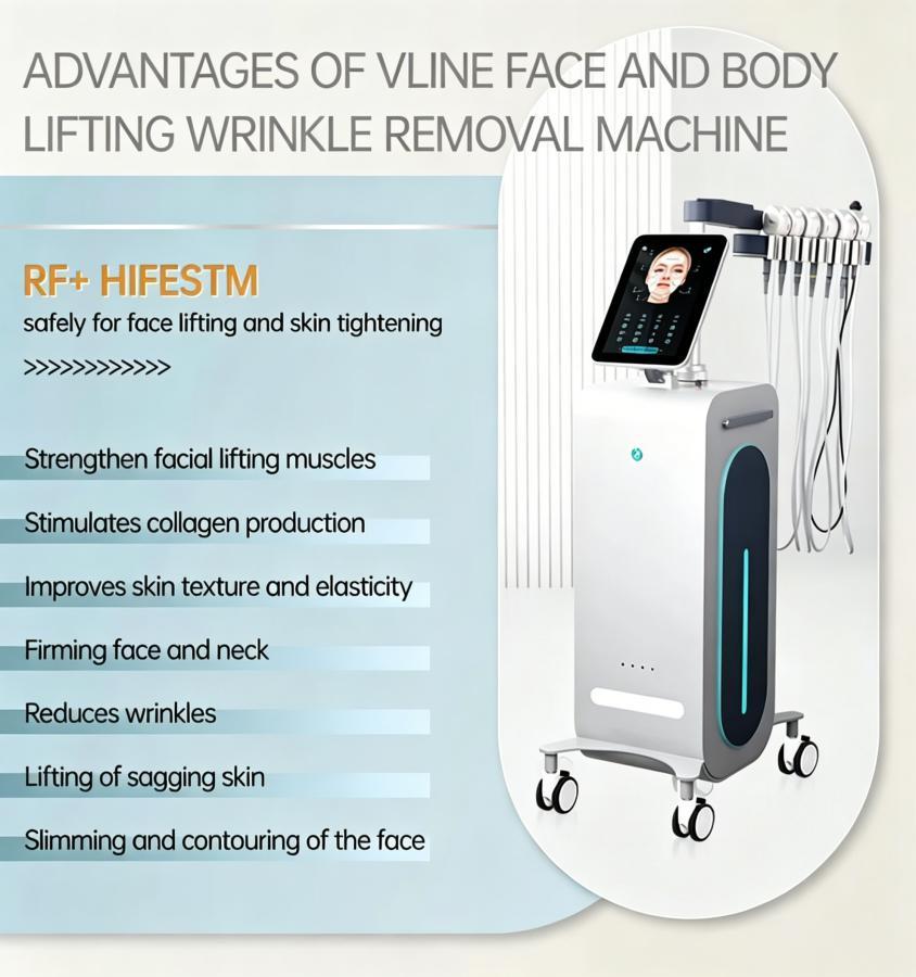 EMSnova RF HIFES facial lifting and skin tightening treatment. Reduce wrinkles, firm skin, stimulate collagen